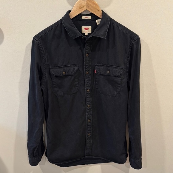 Levi's Other - Levi's Men’s Slim Fit Black Denim Long Sleeve Button-Up Shirt Black Size M